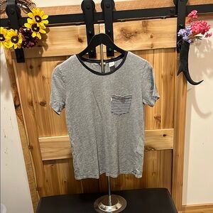 Levi's Gray Short Sleeve Tee with Striped Pocket